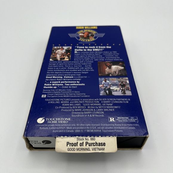 Good Morning, Vietnam VHS 1987 Robin Williams Forest Whitaker War Comedy VGCond - Picture 6 of 7